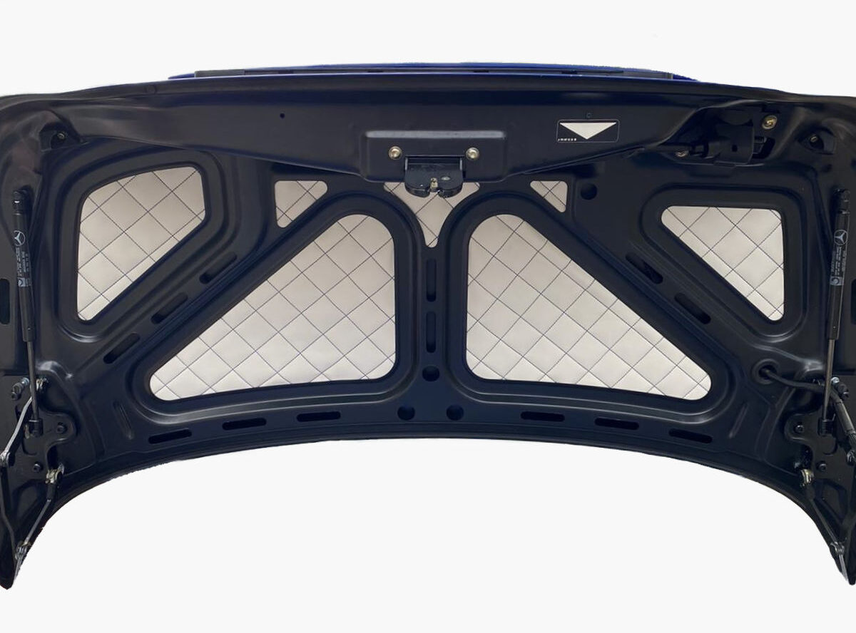 Kofferraumdeckel Verkleidung Mercedes SLK KDI R170 Weiß mit Ziernaht Meeresblau Kofferraumdeckel Verkleidung Mercedes SLK KDI R170 Weiß mit Ziernaht Meeresblau